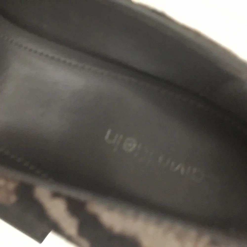 CALVIN KLEIN LEATHER PLATFORM HEELS SHOES 7,5
